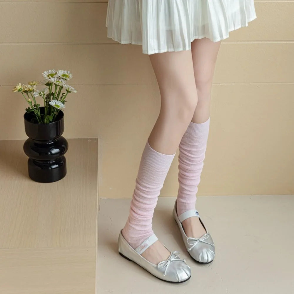 Women's Knee High Socks – Thin Breathable Calf Leg Warmers Knee High Socks P3