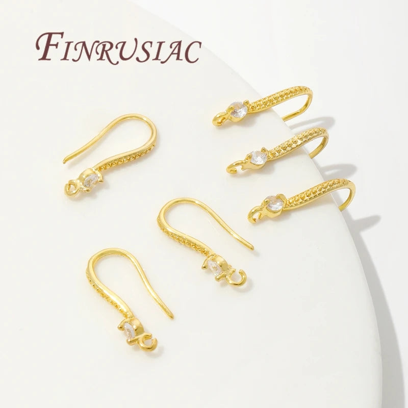 18K Gold Plated Earring Hooks & Earwires – DIY Jewelry 10/20 Pcs Earring Hooks Findings P3