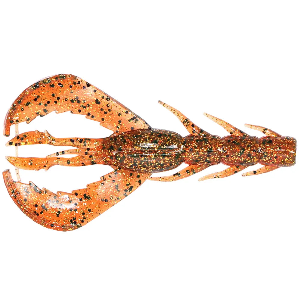 B&U Craw Shrimp Soft Plastic Fishing Lures – Bass Pike 4pk Soft Plastic Lure P3 oil red 4pcs-10cm-8.9g