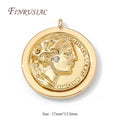 18K Gold Plated Elizabeth Charm Pendants | DIY Jewelry Making Jewelry Charm Pendant P3 18K Real Gold Plated 1 piece