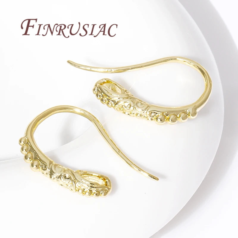18K Gold Plated Earring Hooks – DIY Jewelry Making Findings Earring Hook Findings P3