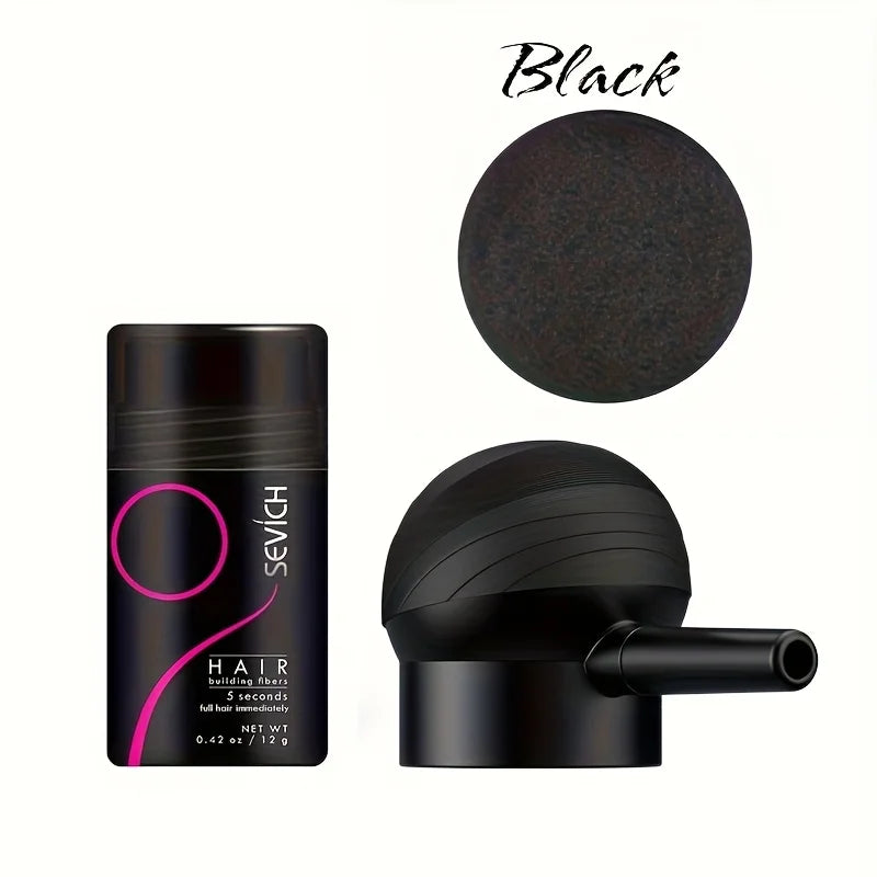 Sevich Keratin Hair Building Fiber Powder + Applicator | 10 Colors Hair Building Fiber P3 12g hair fiber set