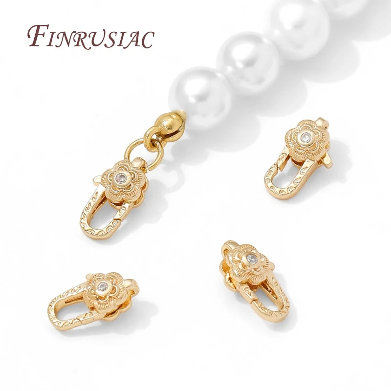 14K Gold Plated Flower Lobster Clasps – DIY Jewelry Findings Jewelry Clasp Findings P3