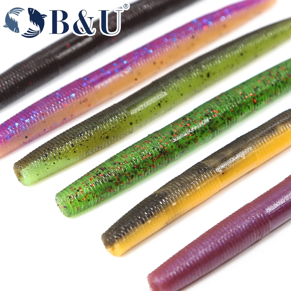 B&U Floating Senko Worms – Soft Plastic Bass Fishing Lure Soft Plastic Lure P3