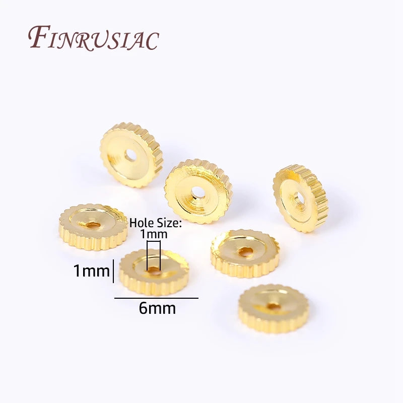 18K Gold Plated Brass Gear Spacer Beads 6mm | DIY Jewelry Jewelry Spacer Beads P3 18K Gold Plated 20 pcs