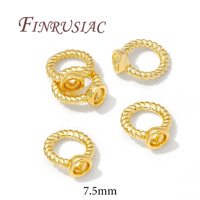 18K Gold Plated Pinecone End Caps & Cord Connectors | 10/20 Pcs Jewelry Making Findings P3 18K Real Gold Plated 20 Pcs