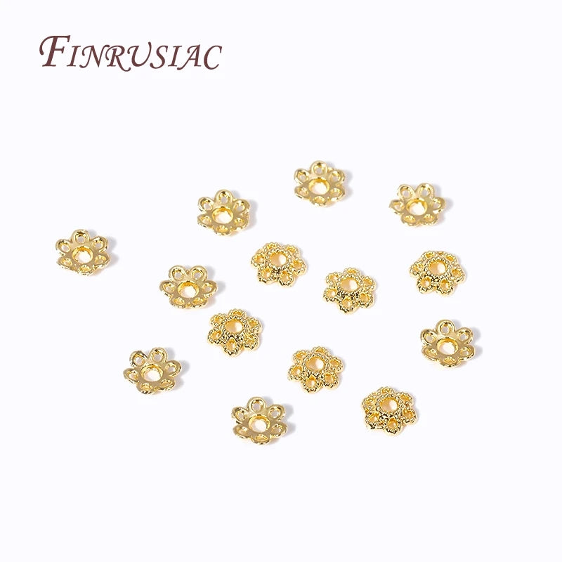 18K Gold Plated Filigree Flower Bead Caps – DIY Jewelry Making Jewelry Bead Caps P3