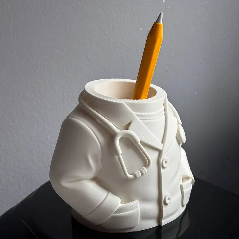 3D Printed Doctor & Nurse Figurine Pen Holder | Desk Organizer Figurine Pen Holder P3