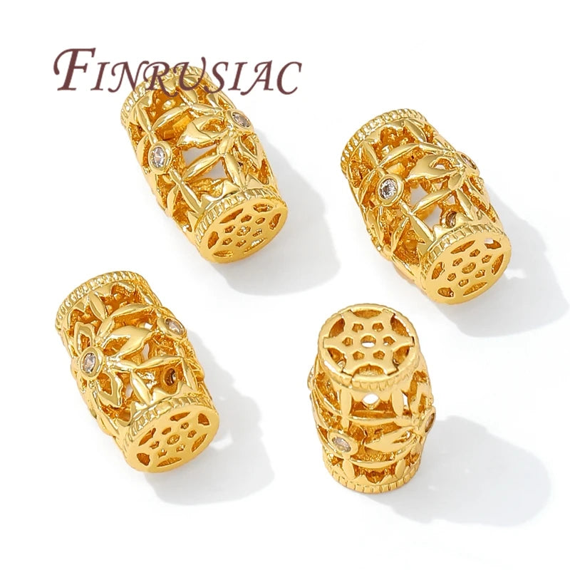 18K Gold Plated Brass Oval Spacer Beads – DIY Jewelry Making Jewelry Spacer Beads P3