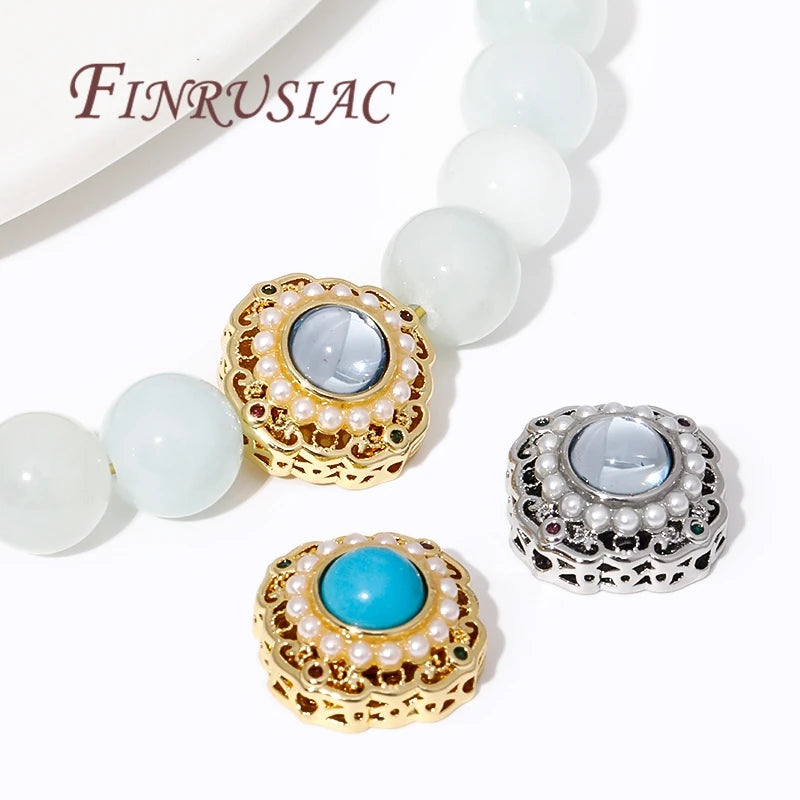 18K Gold Plated Brass Pearl Spacer Beads for DIY Jewelry Jewelry Spacer Beads P3