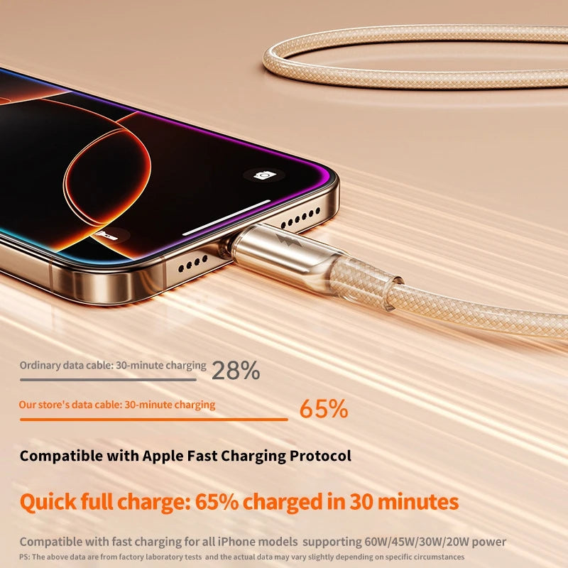 6A 100W USB-A to USB-C Braided Fast Charging Cable 480Mbps USB Charging Cable P3