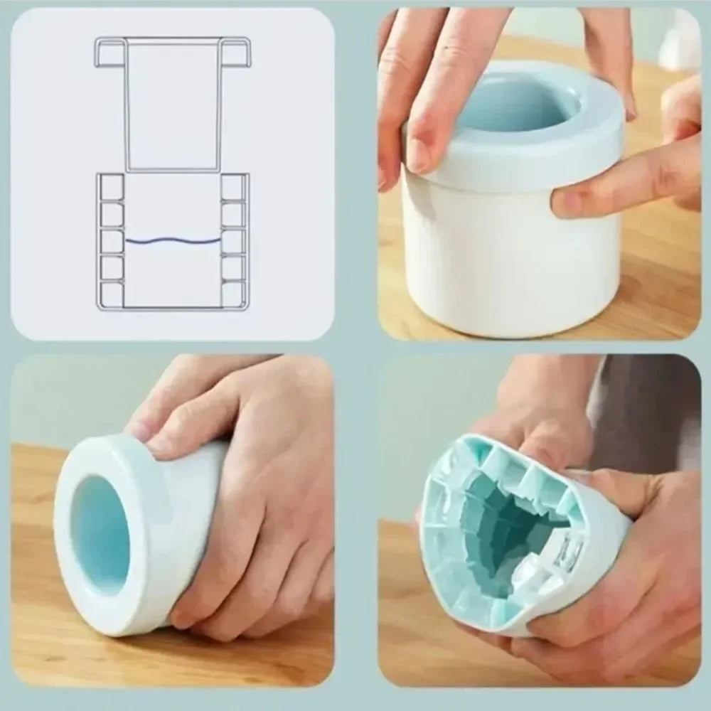 60-Grid Silicone Ice Cube Mold – Round Bucket Ice Maker Ice Cube Mold P3