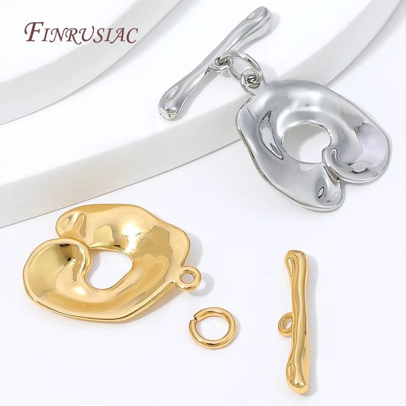 18K Gold Plated OT Toggle Clasp – Brass DIY Jewelry Connector Jewelry Toggle Clasp P3