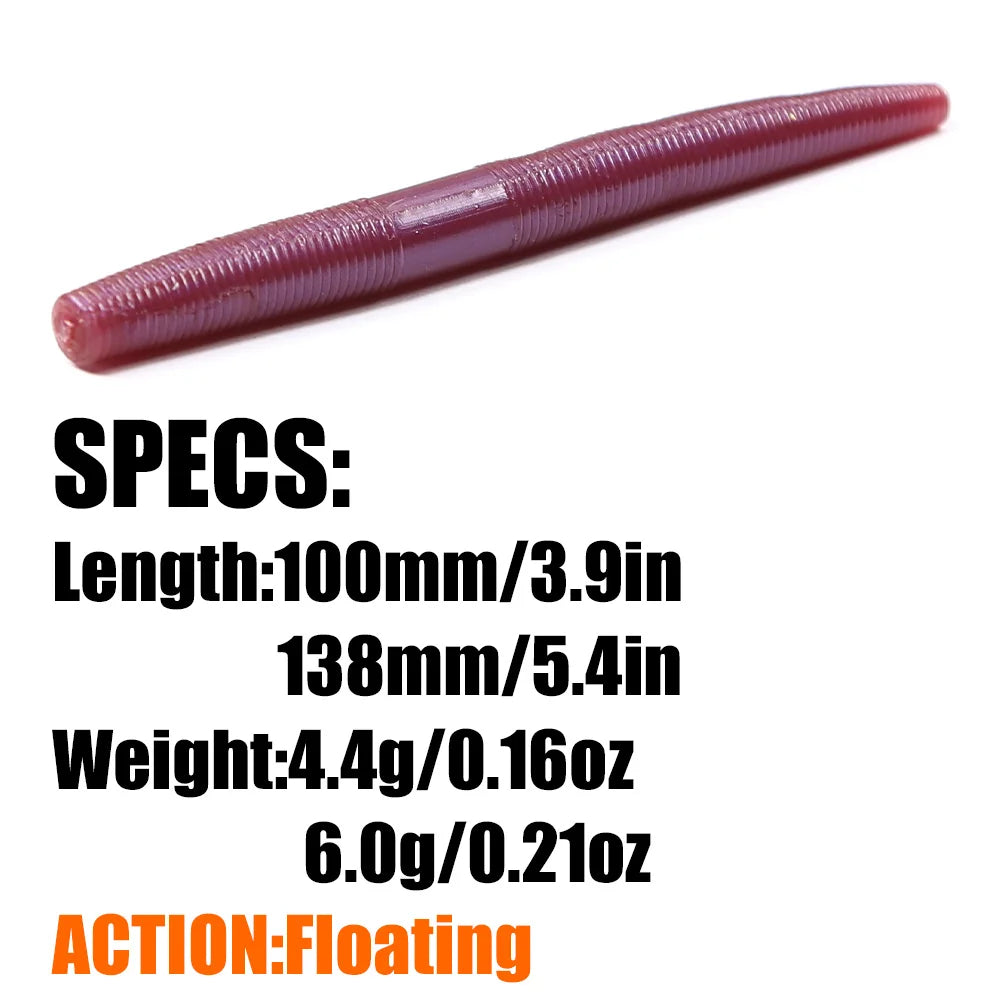 B&U Floating Senko Worms – Soft Plastic Bass Fishing Lure Soft Plastic Lure P3