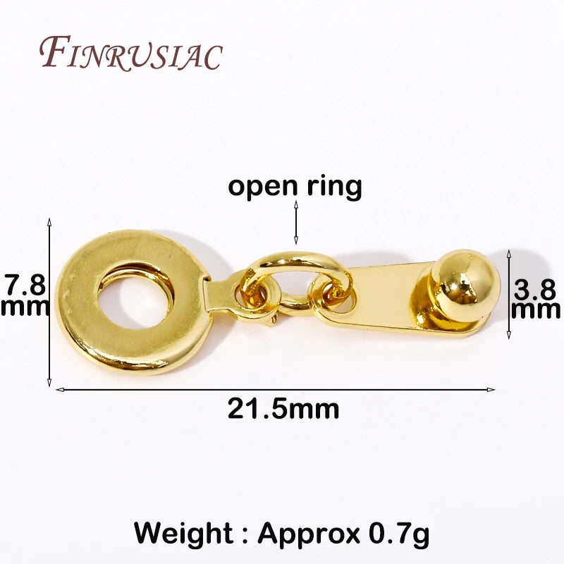 18K Gold Plated Snap Clasp – Bracelet & Necklace Connector Jewelry Clasp Finding P3 18K Gold Plated 8 Pieces
