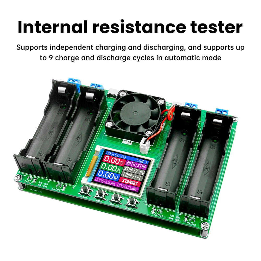 4-Channel 18650 Battery Capacity & Internal Resistance Tester Battery Capacity Tester P3