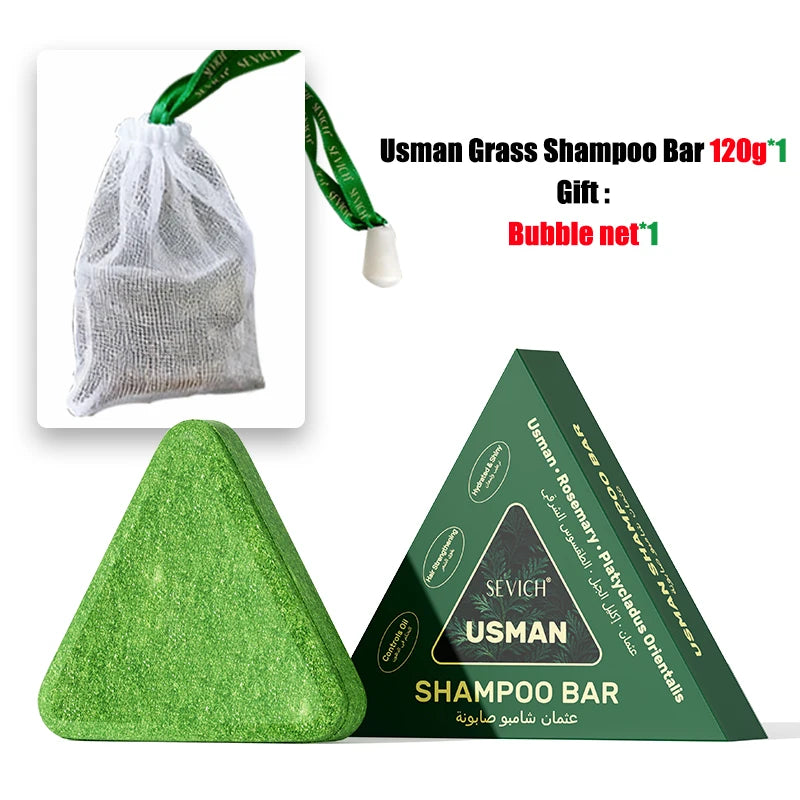 Sevich Usman Grass Herbal Solid Shampoo Bar 120g | Hair Care Solid Shampoo Bar P3 1pc