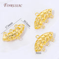 18K Gold Plated Pendant Bail Connectors – Brass Tube Bail Beads Jewelry Bail Connectors P3 18K Gold Plated 1 piece