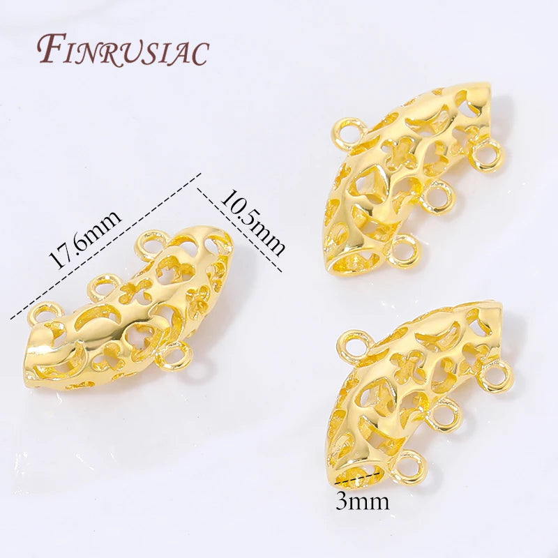 18K Gold Plated Pendant Bail Connectors – Brass Tube Bail Beads Jewelry Bail Connectors P3 18K Gold Plated 1 piece