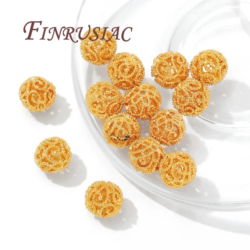 18K Gold Plated Spacer Beads 8mm 10mm – DIY Jewelry Findings Jewelry Spacer Beads P3