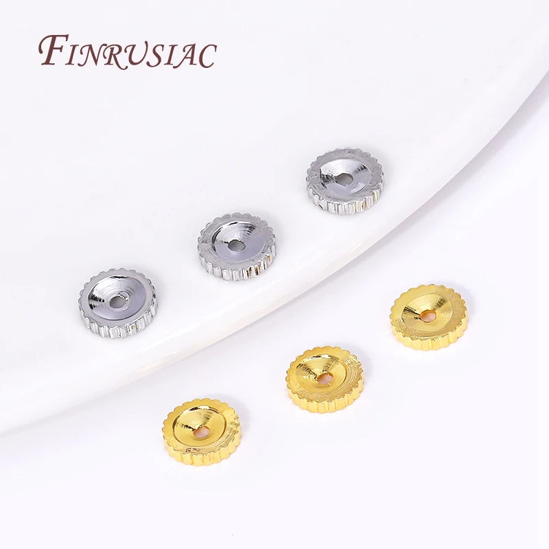 18K Gold Plated Brass Gear Spacer Beads 6mm | DIY Jewelry Jewelry Spacer Beads P3