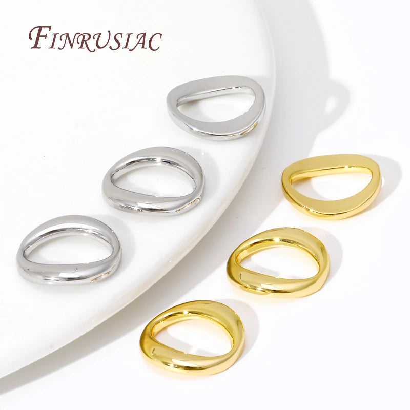 18K Gold Plated Brass Arc Ring Connectors | DIY Jewelry Findings Jewelry Findings Connectors P3