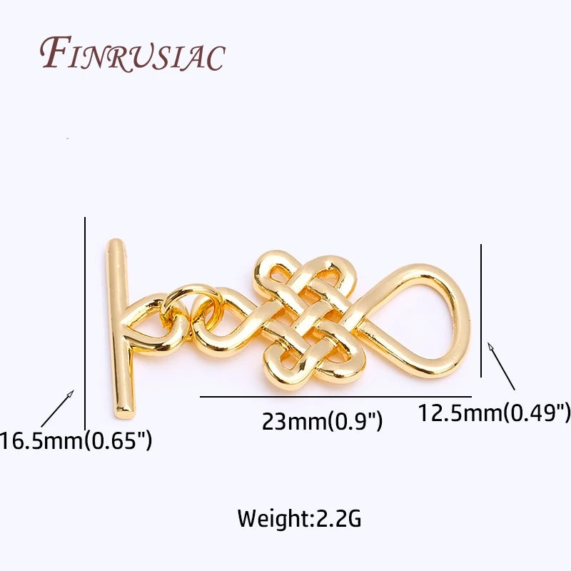 18K Gold Plated Brass OT Toggle Clasp for Bracelet & Necklace Jewelry Toggle Clasp P3