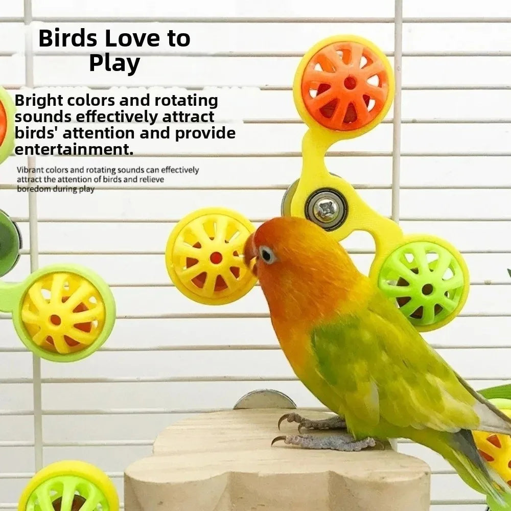 Interactive Windmill Parrot Chewing Toy | Bird Cage Play Bird Cage Toy P3