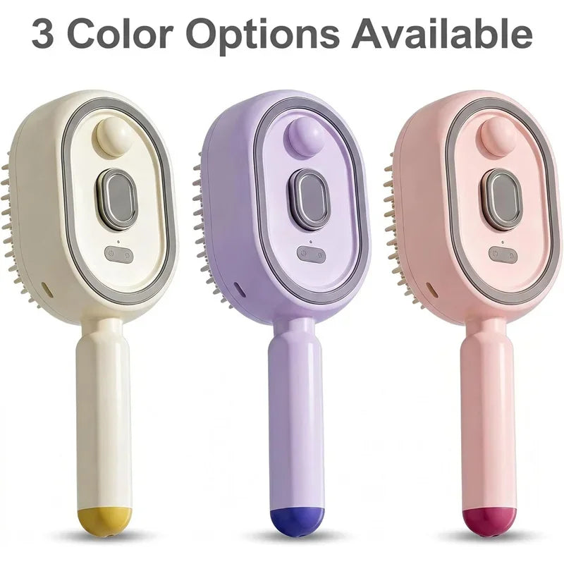 3-in-1 Electric Spray Massage Hair Brush | Anti-Static Comb Electric Hair Brush P3
