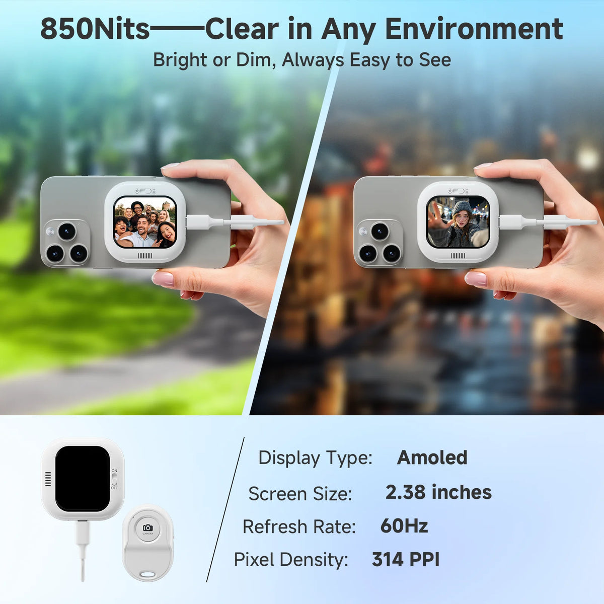 Vlogmate Mini iPhone Selfie Screen – Rear Camera Vlog Display Phone Selfie Screen P3