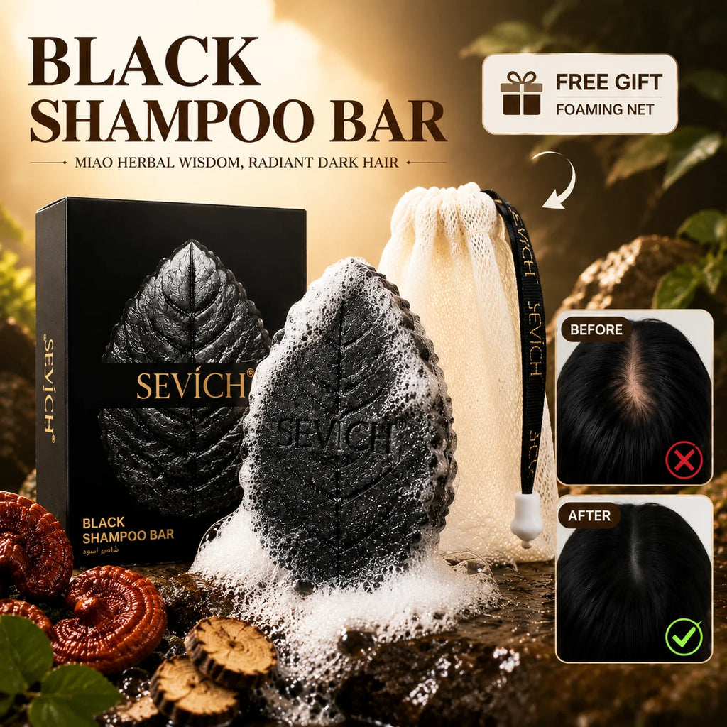 SEVICH Herbal Black Solid Shampoo Bar 120g | Oil Control Solid Shampoo Bar P3