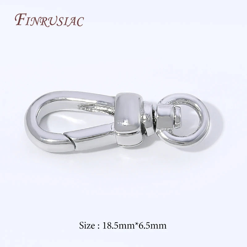 18K Gold Plated Swivel Lobster Clasp – DIY Jewelry Findings Jewelry Clasp Findings P3 Rhodium Plated 1 pieces