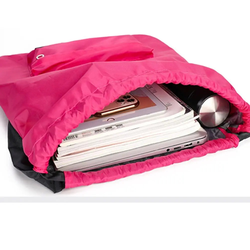 Women's Large Capacity Waterproof Drawstring Backpack Drawstring Backpack P3