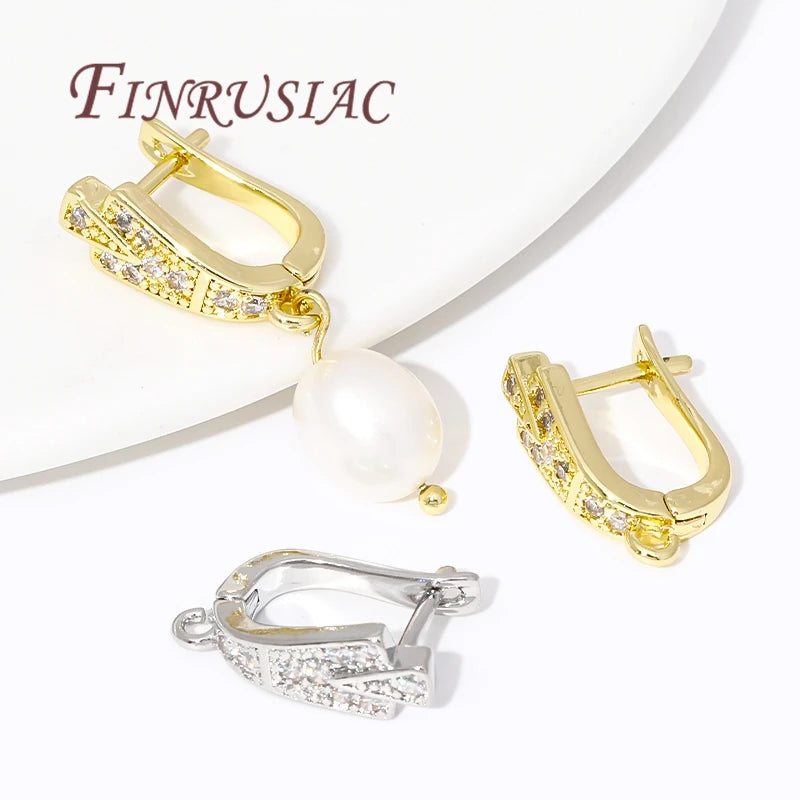 18K Gold Plated Brass Earring Hooks – DIY Jewelry Findings Earring Findings P3
