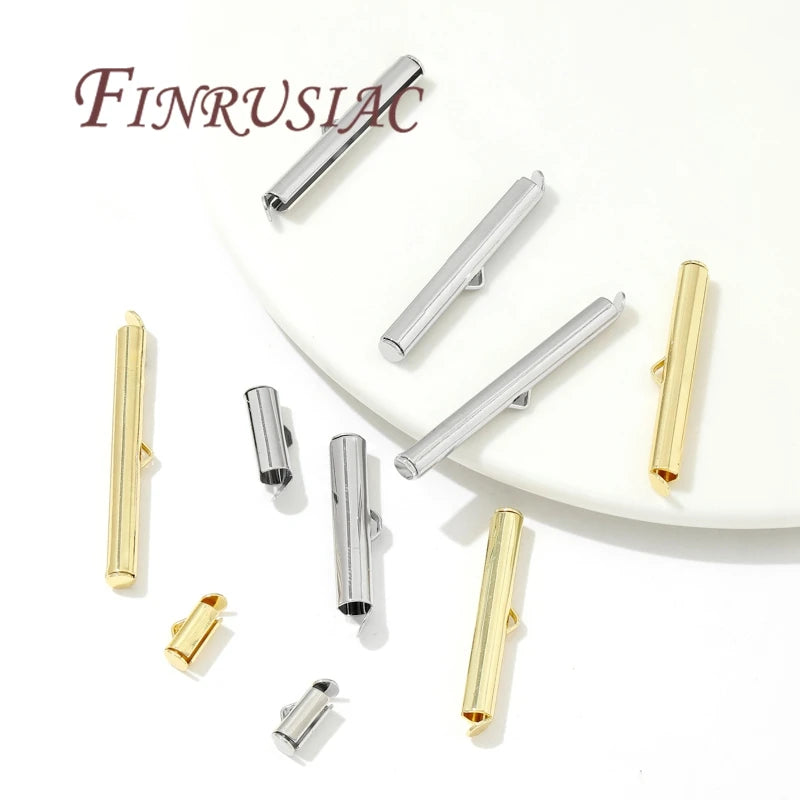 18K Gold Plated Crimp End Caps & Slider Clasps | DIY Jewelry Jewelry Findings P3