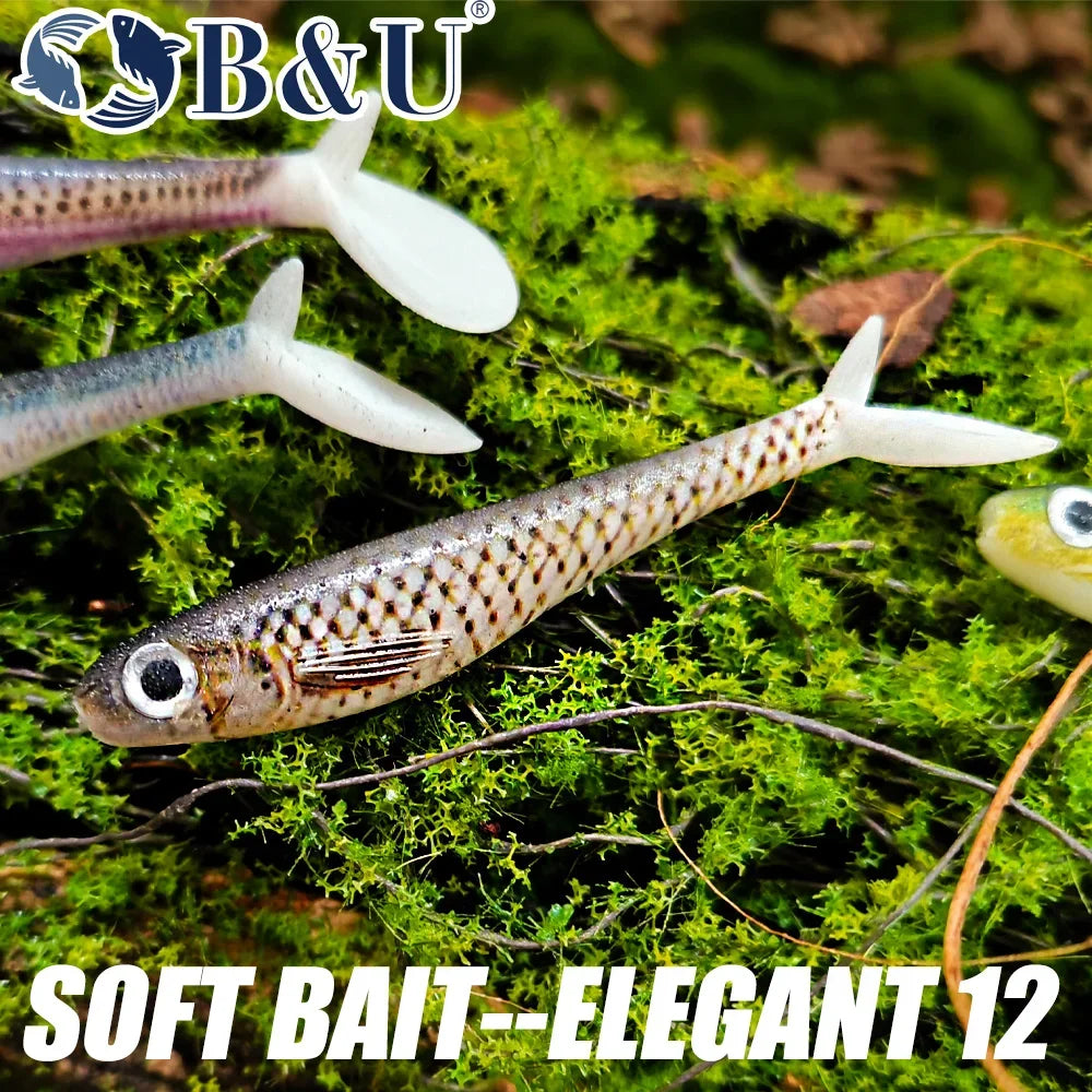 B&U 75mm Paddle Tail Shad Soft Swimbait Lures – 3 Pack Soft Swimbait Lure P3