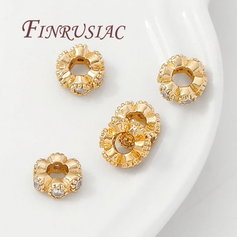 6mm 18K Gold Plated Rhinestone Spacer Beads – DIY Jewelry Making Jewelry Spacer Beads P3