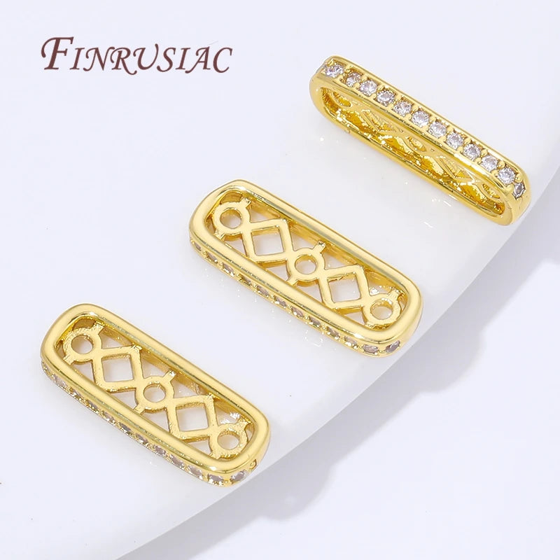 18K Gold Plated Bead Spacers | Metal Separator Bar for Jewelry Bead Spacers P3