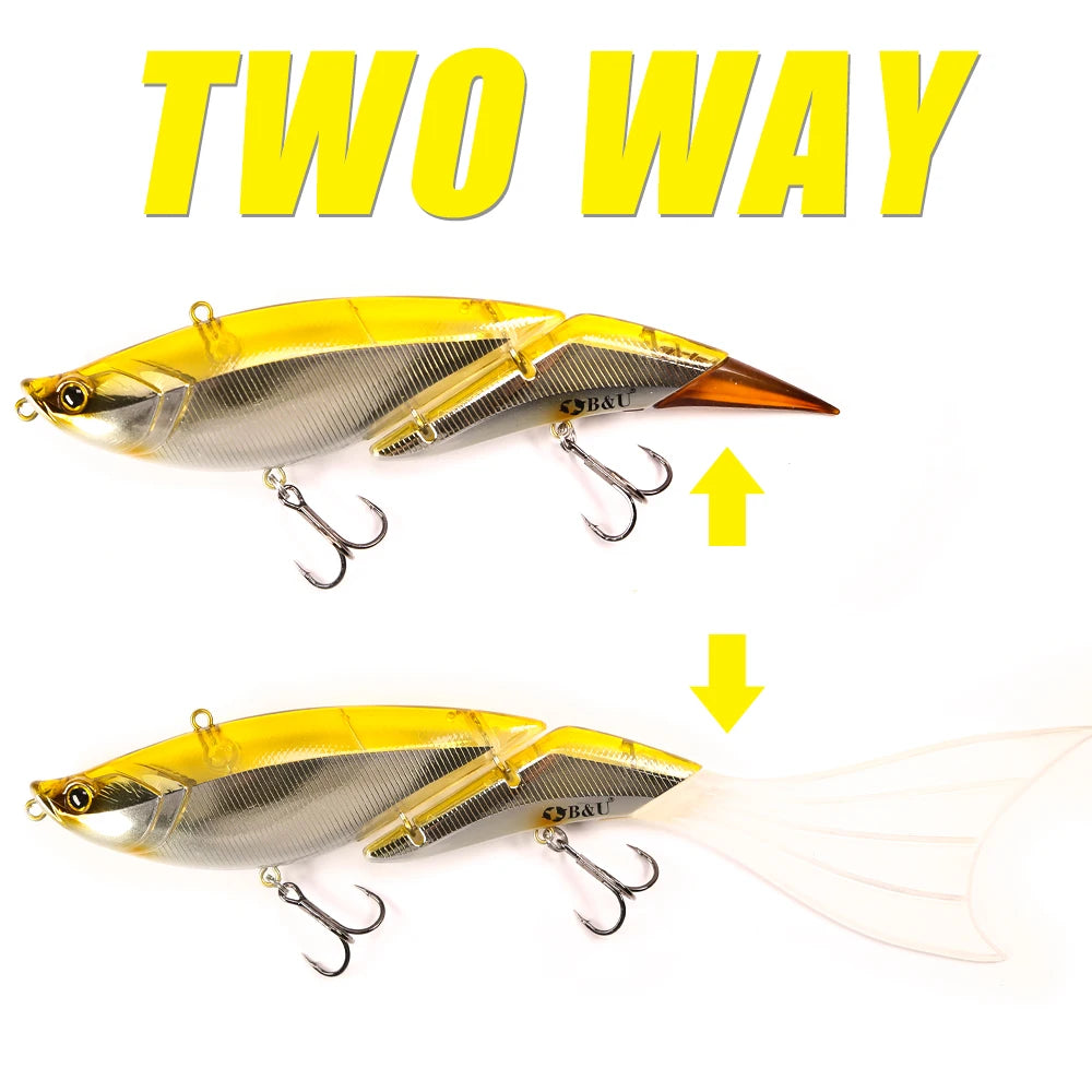 B&U 190mm Glider Swimbait Floating Lure – Bass Pike Zander Fishing Swimbait Lure P3