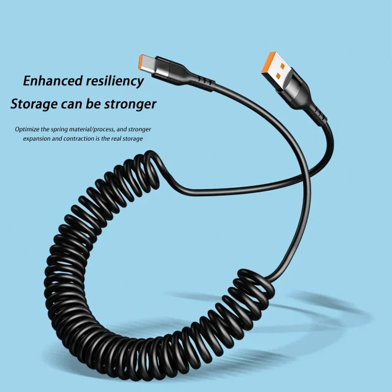 66W Retractable USB-C Fast Charging Cable 5A | 1M 1.8M 2M USB Charging Cable P3