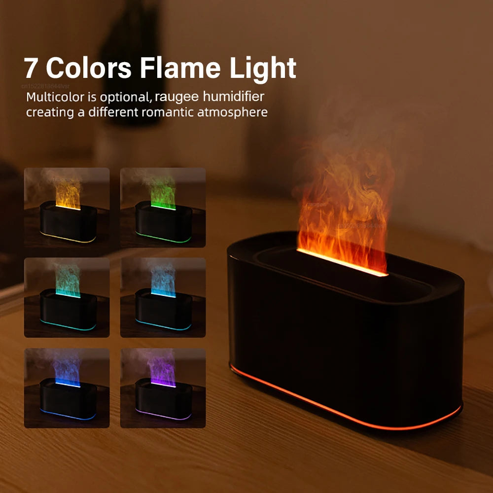 Raugee Flame Aroma Diffuser – Mini Humidifier & Night Light Aroma Diffuser Humidifier P3