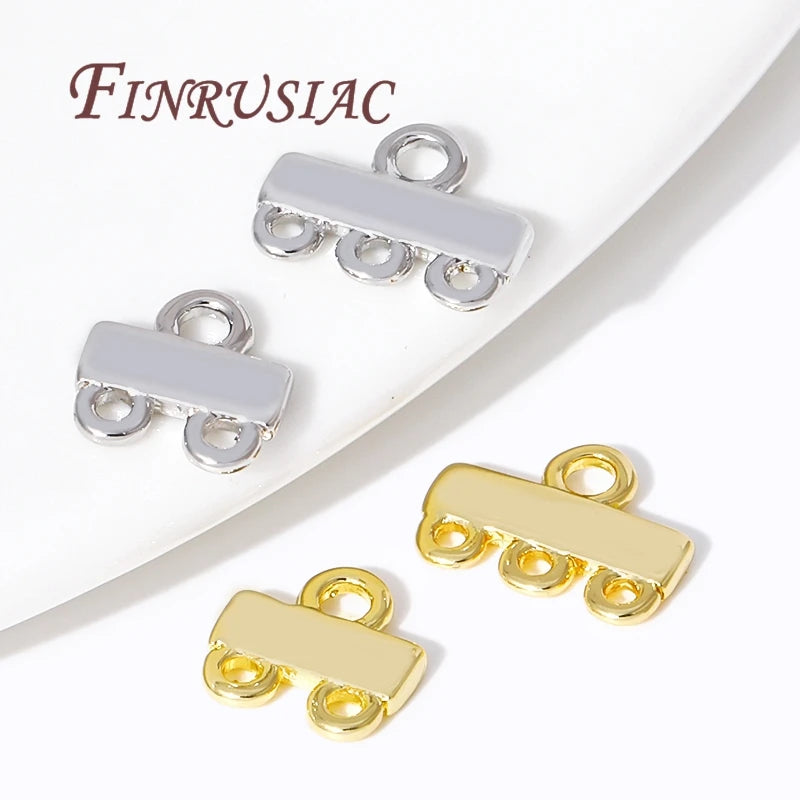 18K Gold Plated Layered Clasps & Pendant Bail Connectors Jewelry Findings P3