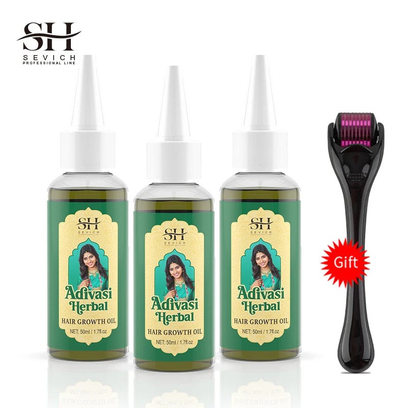 Ayurvedic Adivasi Herbal Hair Growth Oil – 50ml Serum | Sevich Hair Growth Oil P3 Hot Selling set