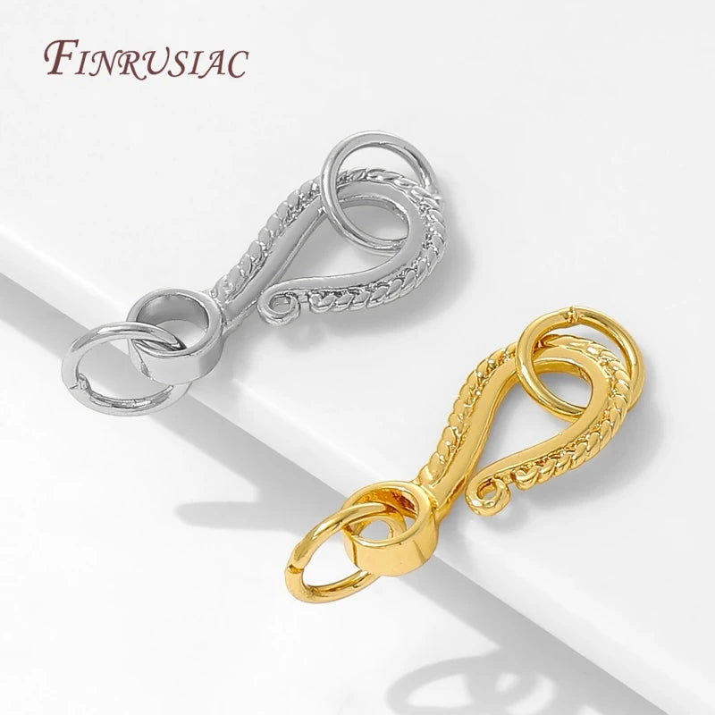 18K Gold Plated Brass Clasps for Bracelets & Necklaces DIY Jewelry Clasps P3