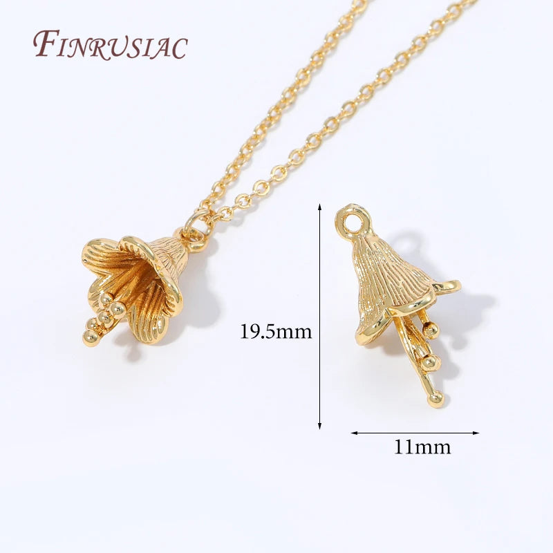 18K Gold Plated Jellyfish Charm – Brass Marine DIY Pendant DIY Jewelry Charm P3 18K Real Gold Plated 4 pieces