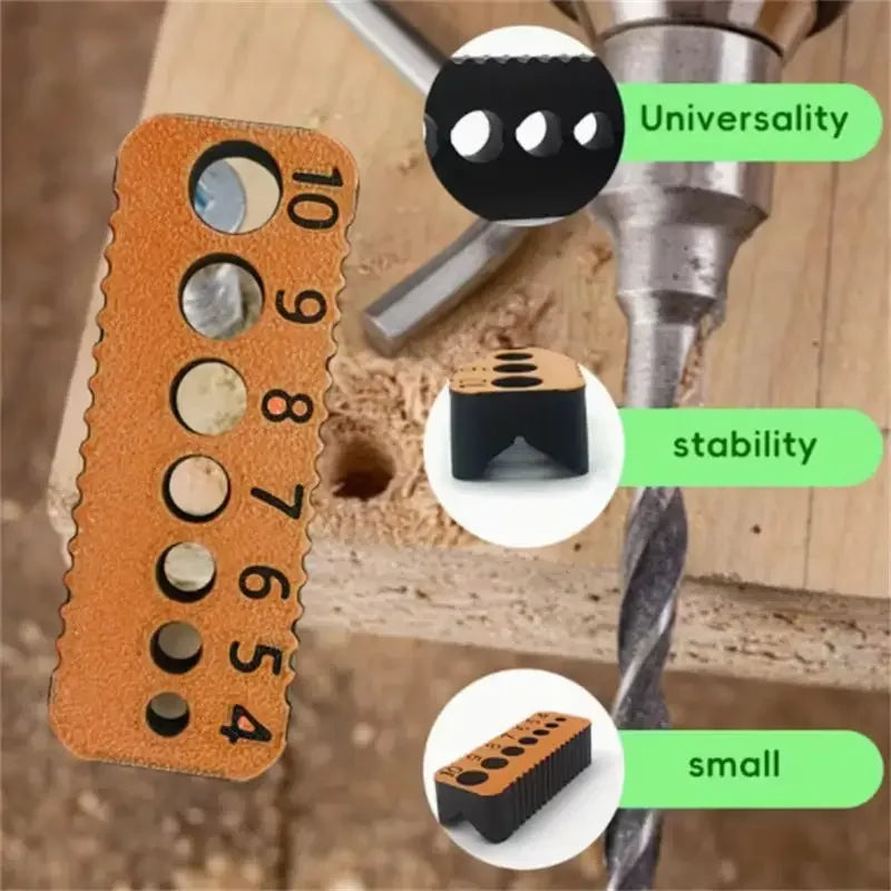Precision Drill Guide Jig Block – 4–10mm Woodworking Locator Drill Guide Jig P3