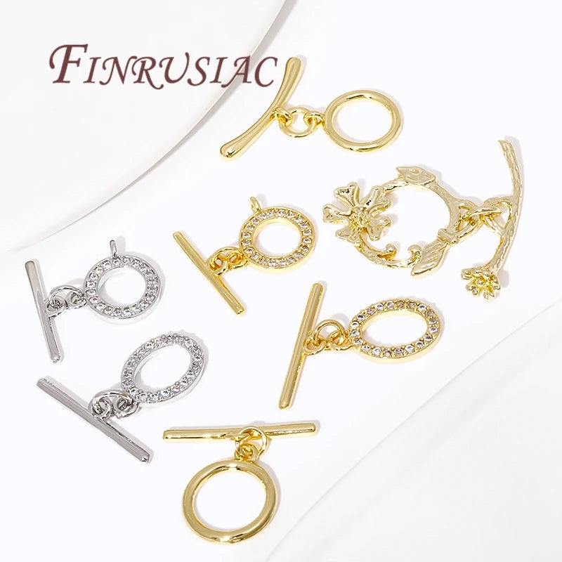 18K Gold Plated OT Toggle Clasp – Brass Jewelry Making Findings Jewelry Clasp Finding P3