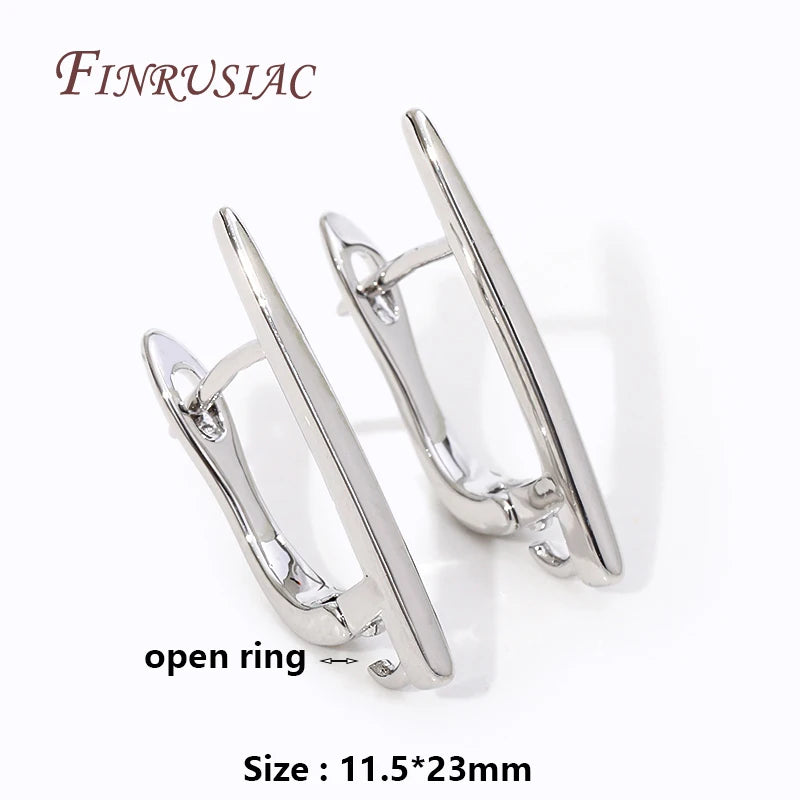 18K Gold Plated Earring Hooks – DIY Copper Earwire Findings Earring Hooks Findings P3 Rhodium Plated 3 Pairs
