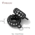 18K Gold Plated Brass Zircon Jewelry Bails – Pendant Holder Jewelry Bail Findings P3 Black Plated 6 pieces