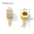 18K Gold Plated Brass Zircon Pearl Charm Pendants – DIY Jewelry Jewelry Charm Pendant P3 18K Gold Plated 5 pcs